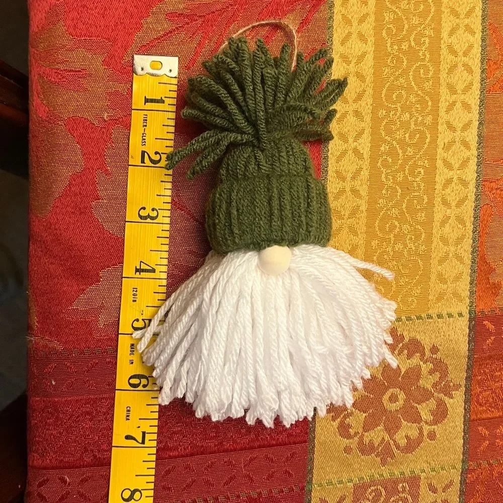 Handmade Yarn Gnome Ornament
